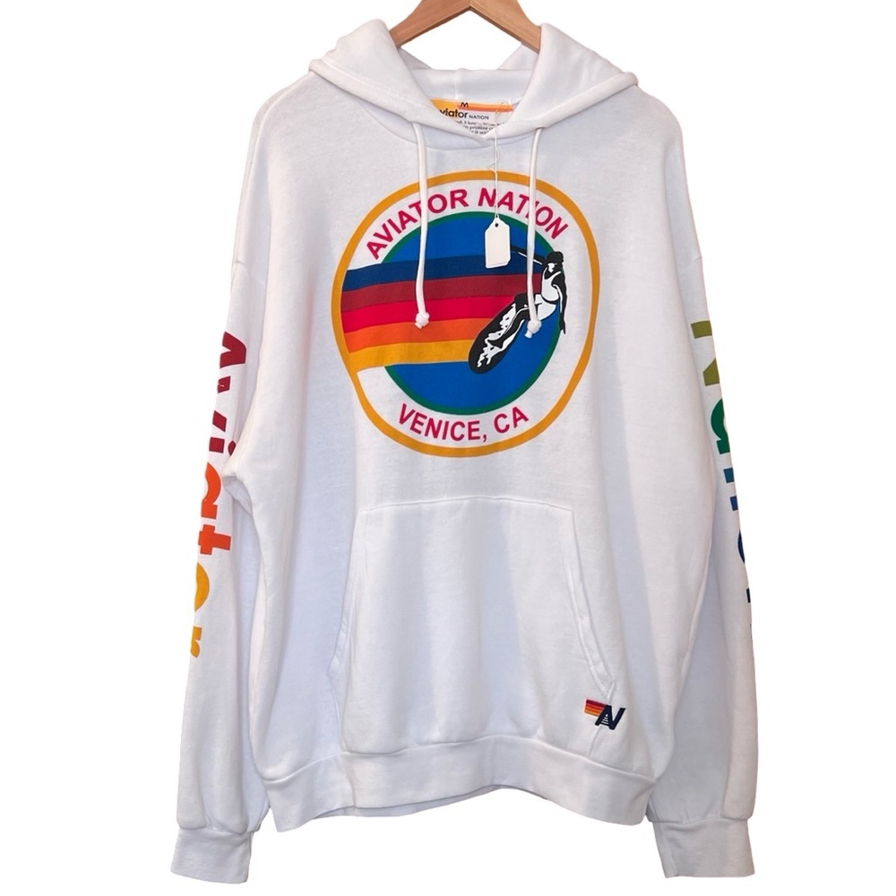 Aviator Nation‎ Hoodie Relaxed Venice Pullover Sz M Unisex